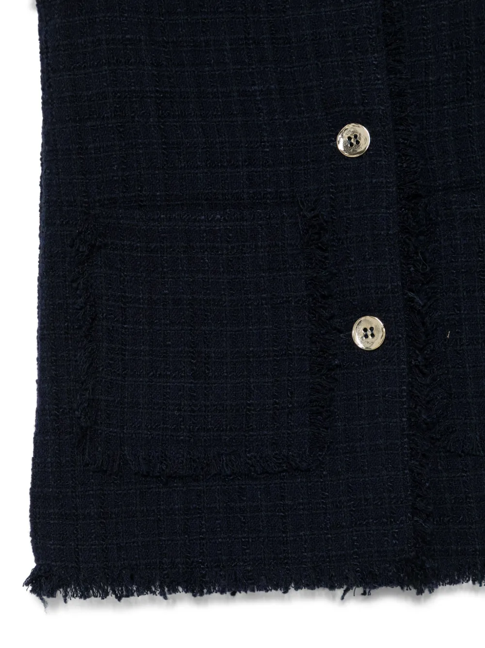Il Gufo Tweed top Blauw