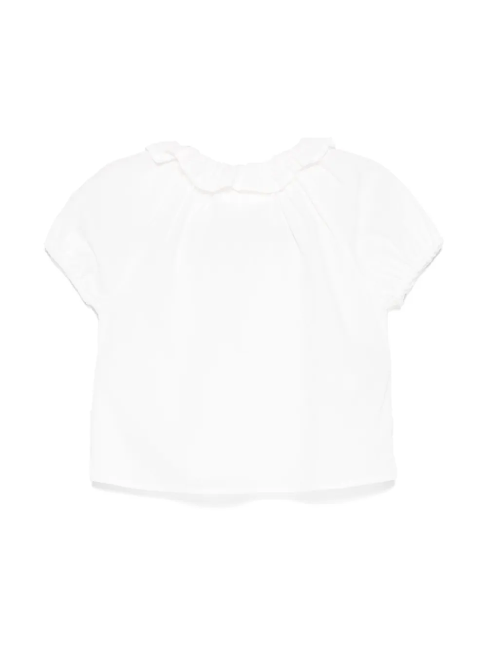 TEDDY & MINOU Shirt met ruchekraag - Wit
