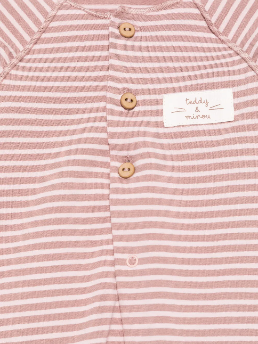 teddy&minou TEDDY & MINOU Gestreepte romper - Roze