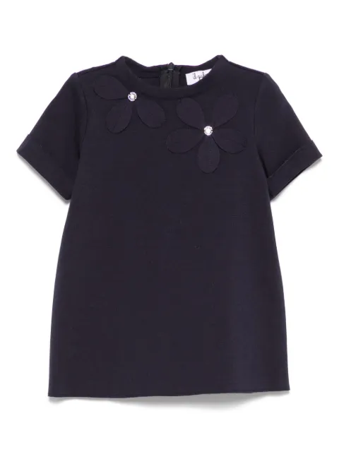 Il Gufo floral-appliqué dress