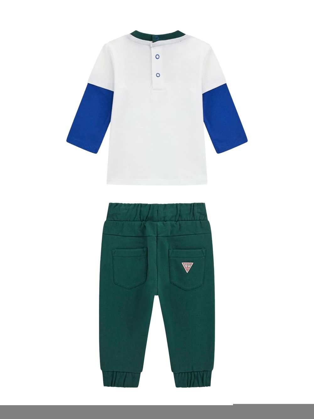 guess kids logo-print trousers set - Groen