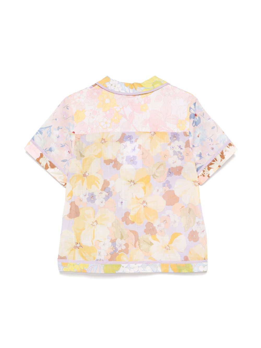 ZIMMERMANN Kids floral-print shirt - Roze