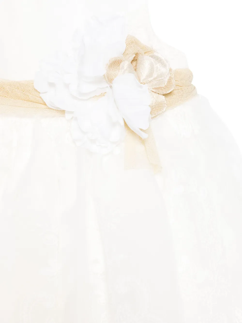 Shop Abel & Lula Floral-embroidered Dress In White
