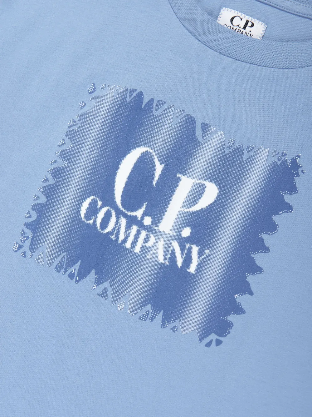 Shop C.p. Company Logo T-shirt In Blue