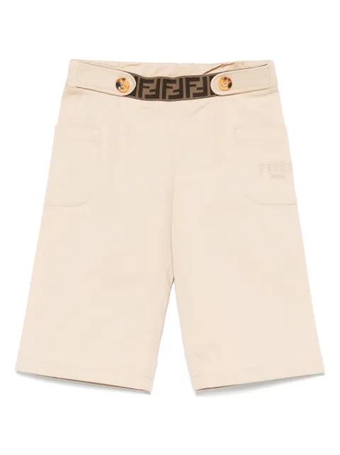 Fendi Kids embroidered-logo trousers