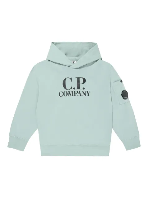 C.P. Company Kids logo cotton hoodie