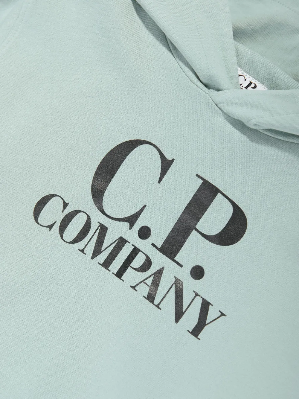 C.P. Company Kids Katoenen hoodie met logo Groen