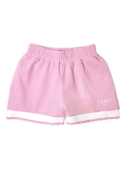 Fendi Kids logo-embroidered shorts