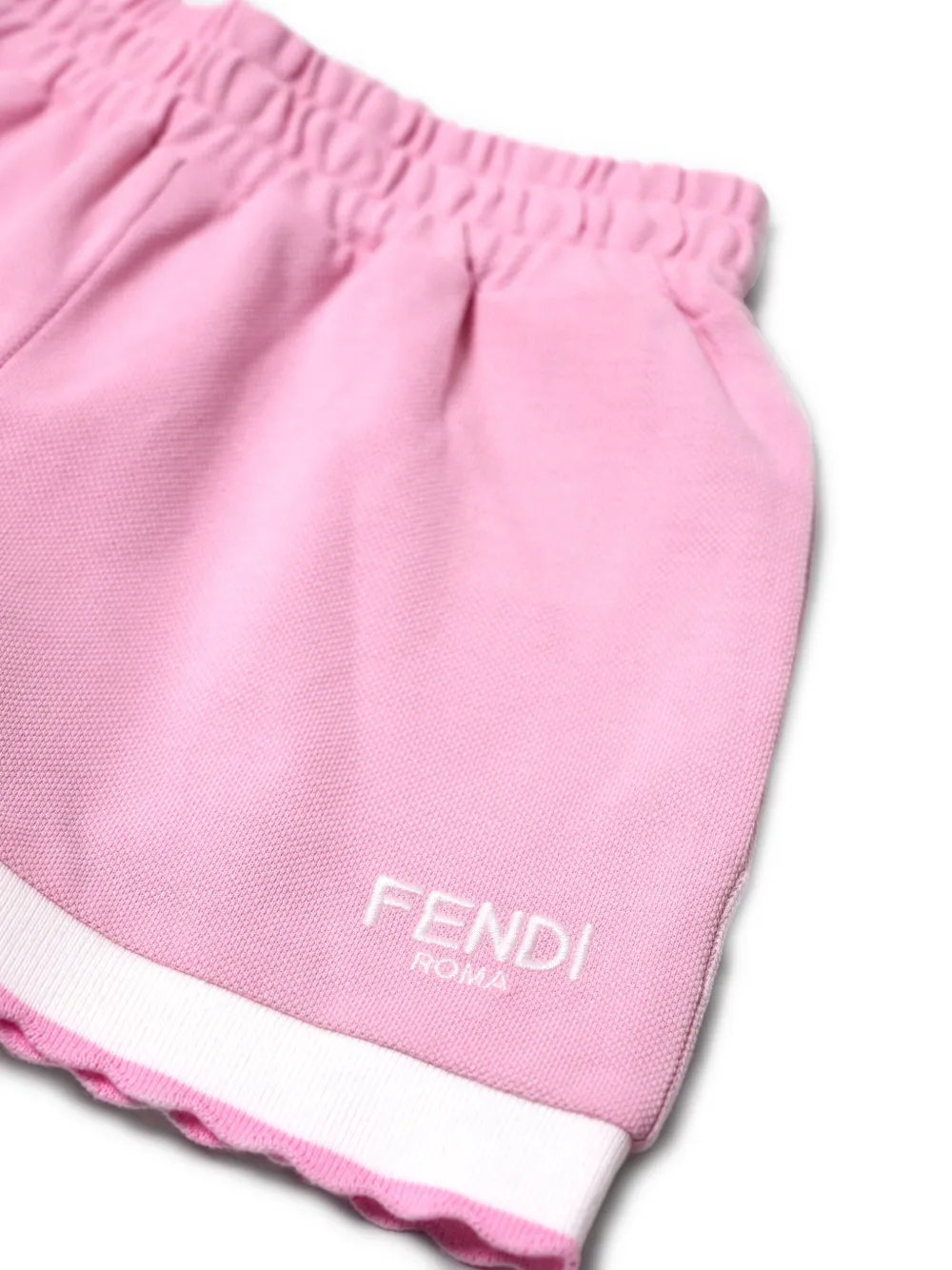 Fendi Kids Shorts met geborduurd logo Roze