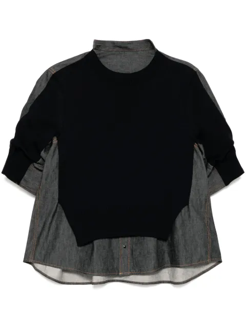 sacai Top met vlakken