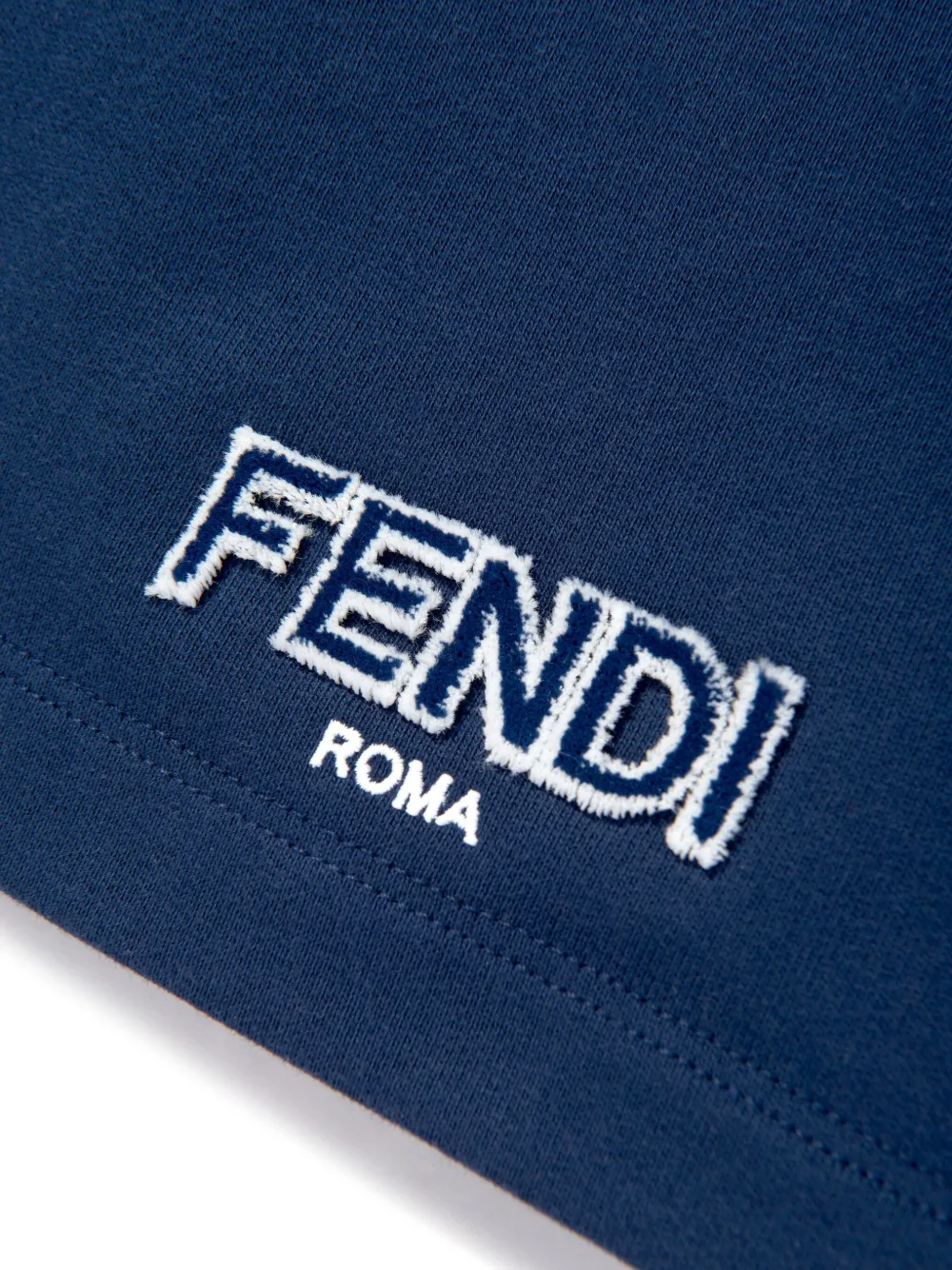 Fendi Kids Shorts met geborduurd logo Blauw