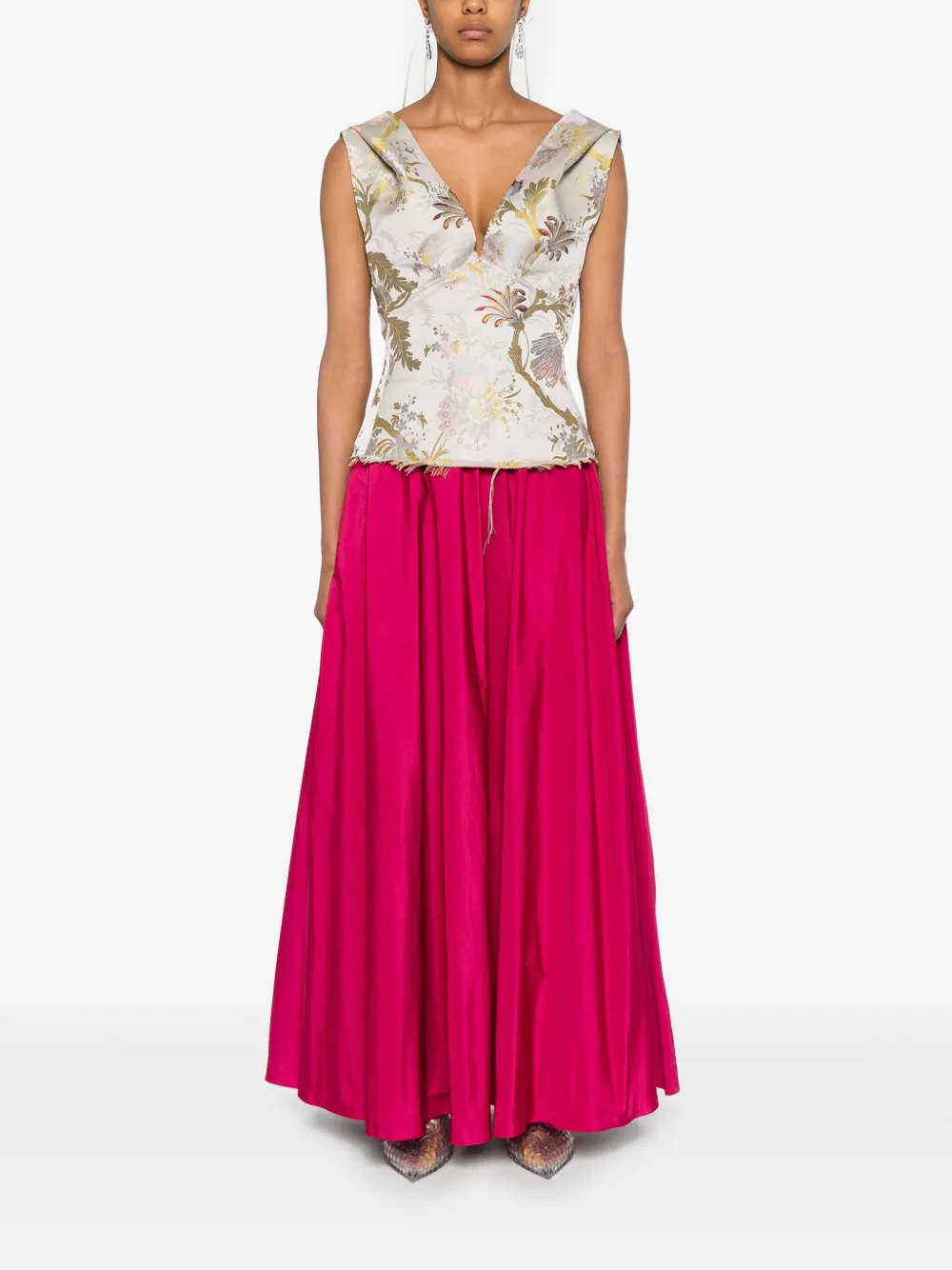 P.A.R.O.S.H. taffeta maxi skirt - Roze