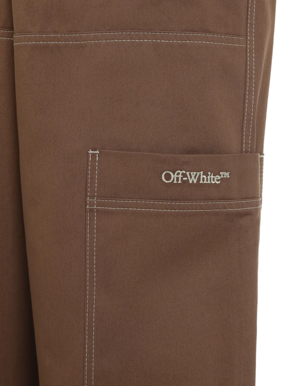 Off-White Katoenen broek Bruin