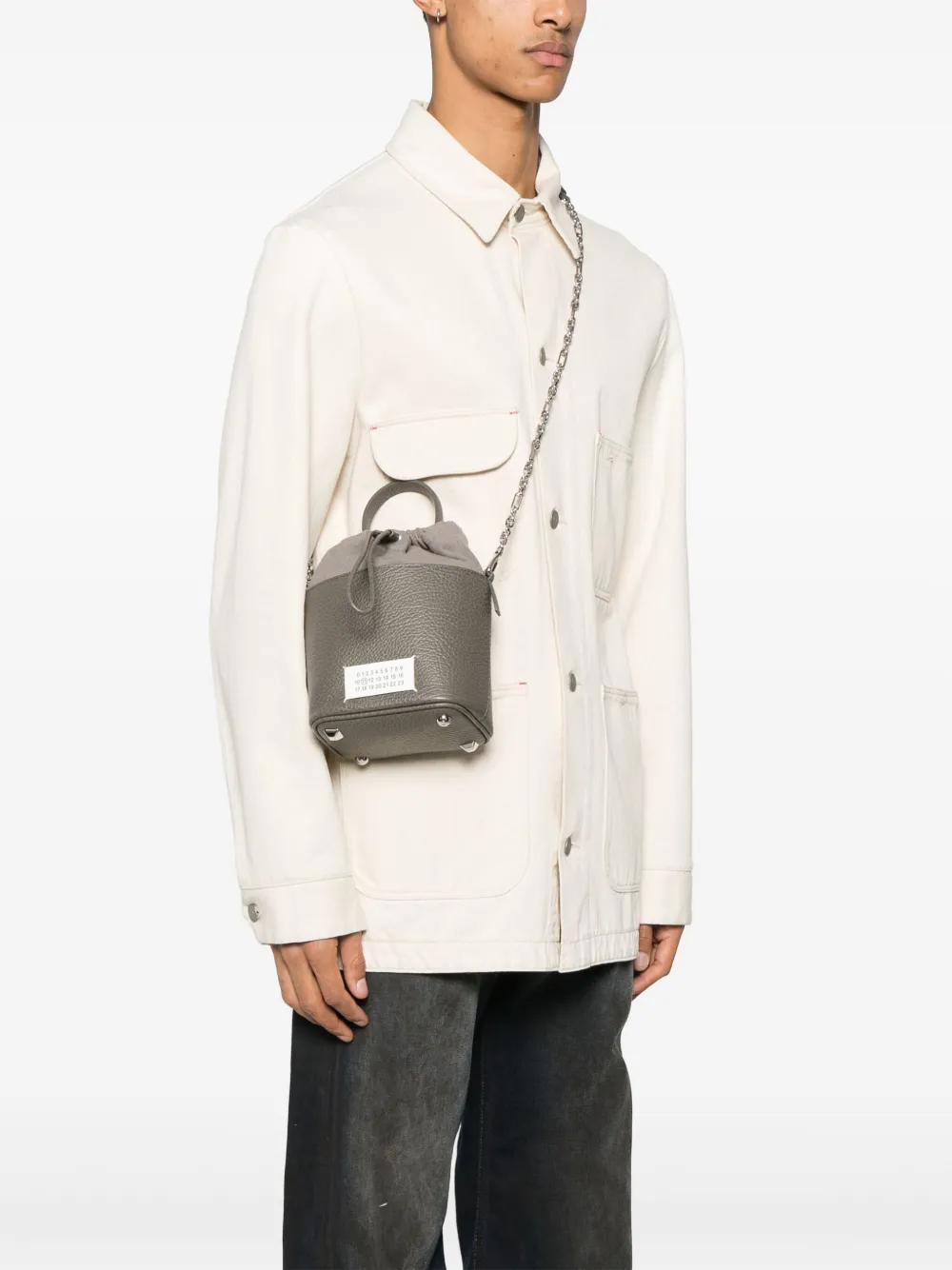 Maison Margiela 5AC kleine bucket-tas Grijs