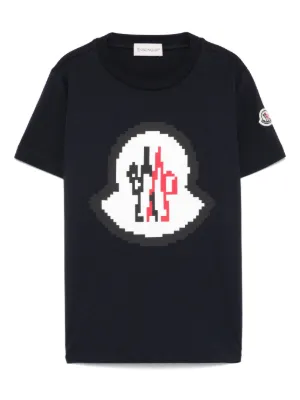 Moncler Enfant ロゴ Tシャツ | ブラック | FARFETCH JP