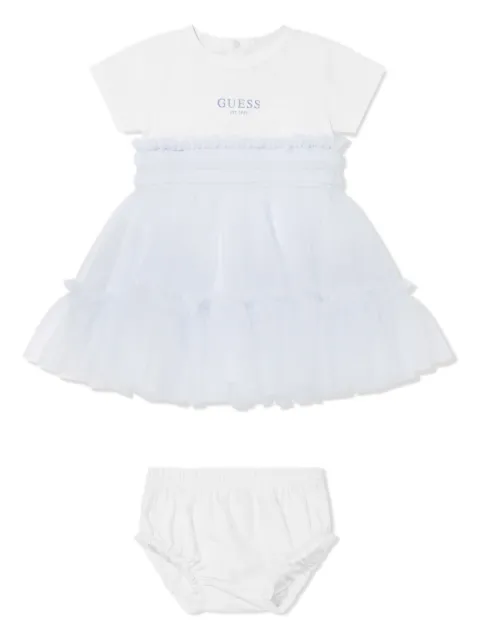 guess kids vestido con logo estampado