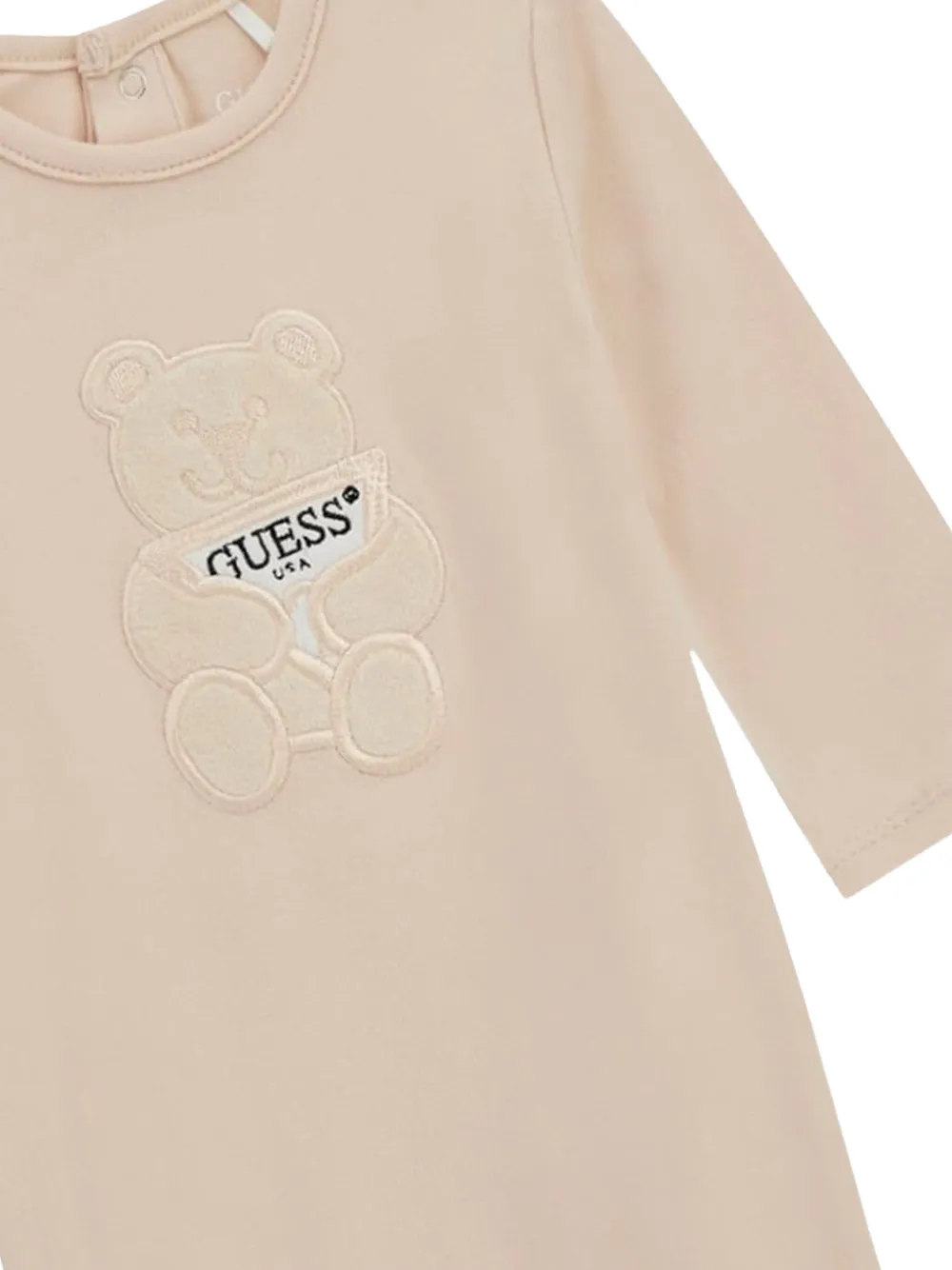 guess kids Body met borduurwerk Beige