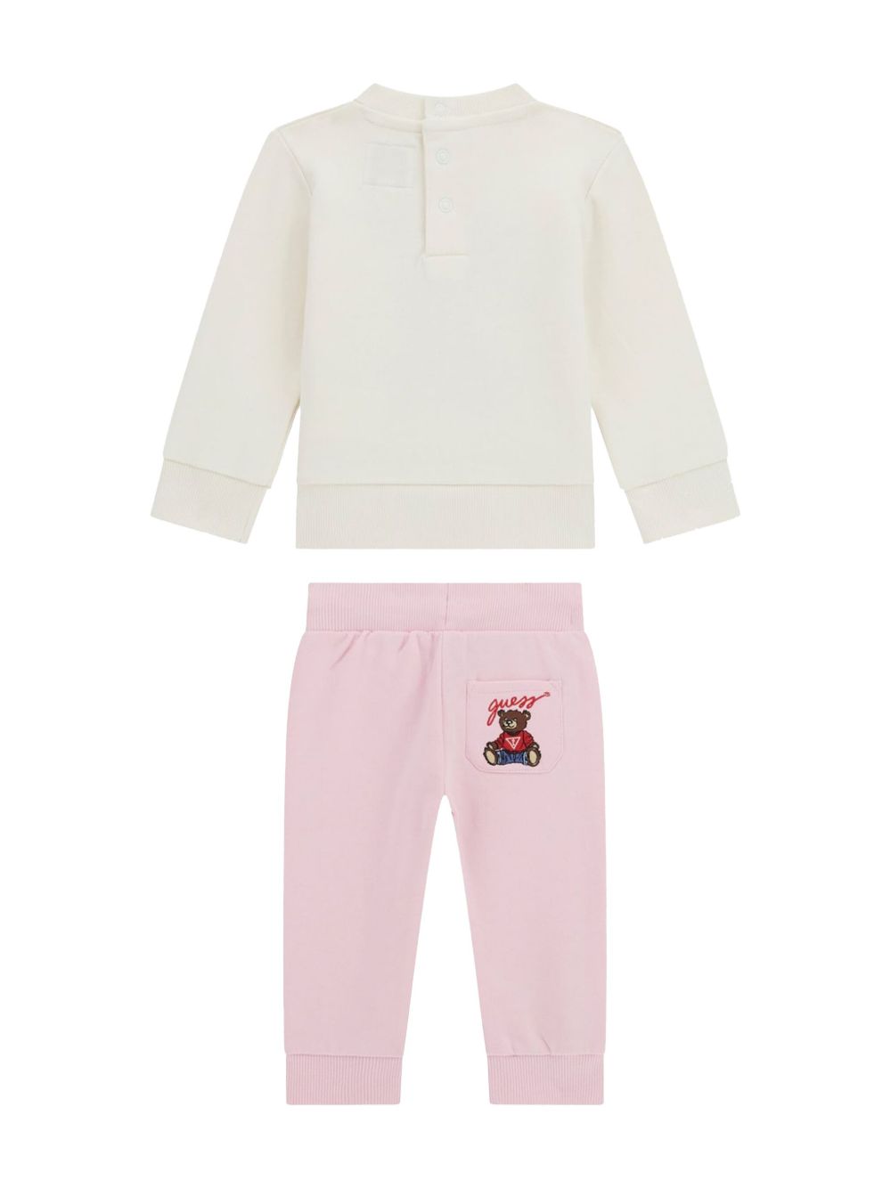 guess kids bear-motif tracksuit - Roze