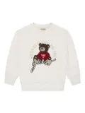 guess kids teddy bear sweatshirt - White