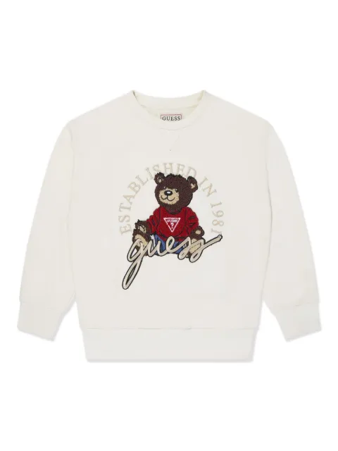 guess kids teddy bear sweatshirt