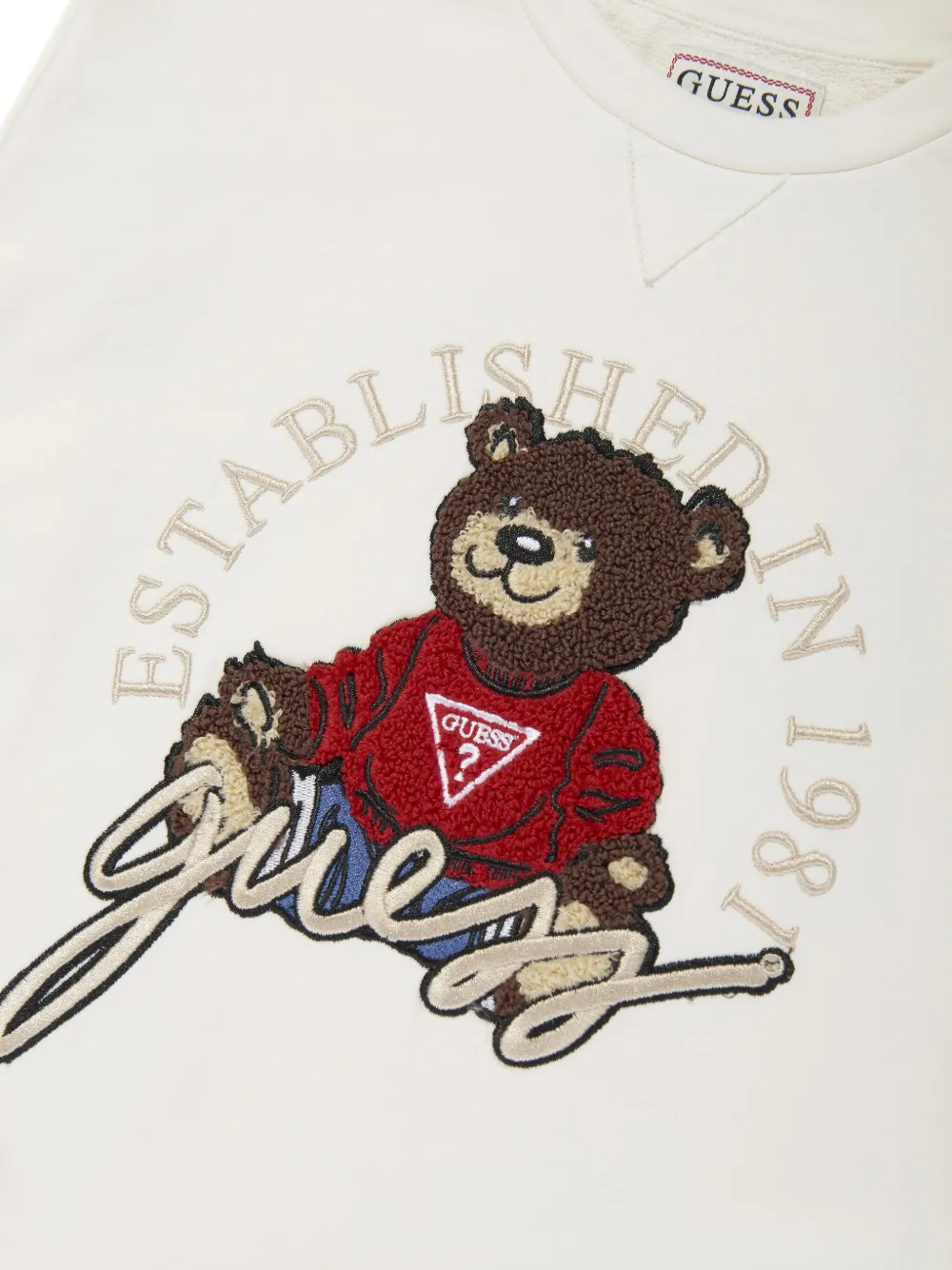 guess kids Sweater met teddybeerprint Wit