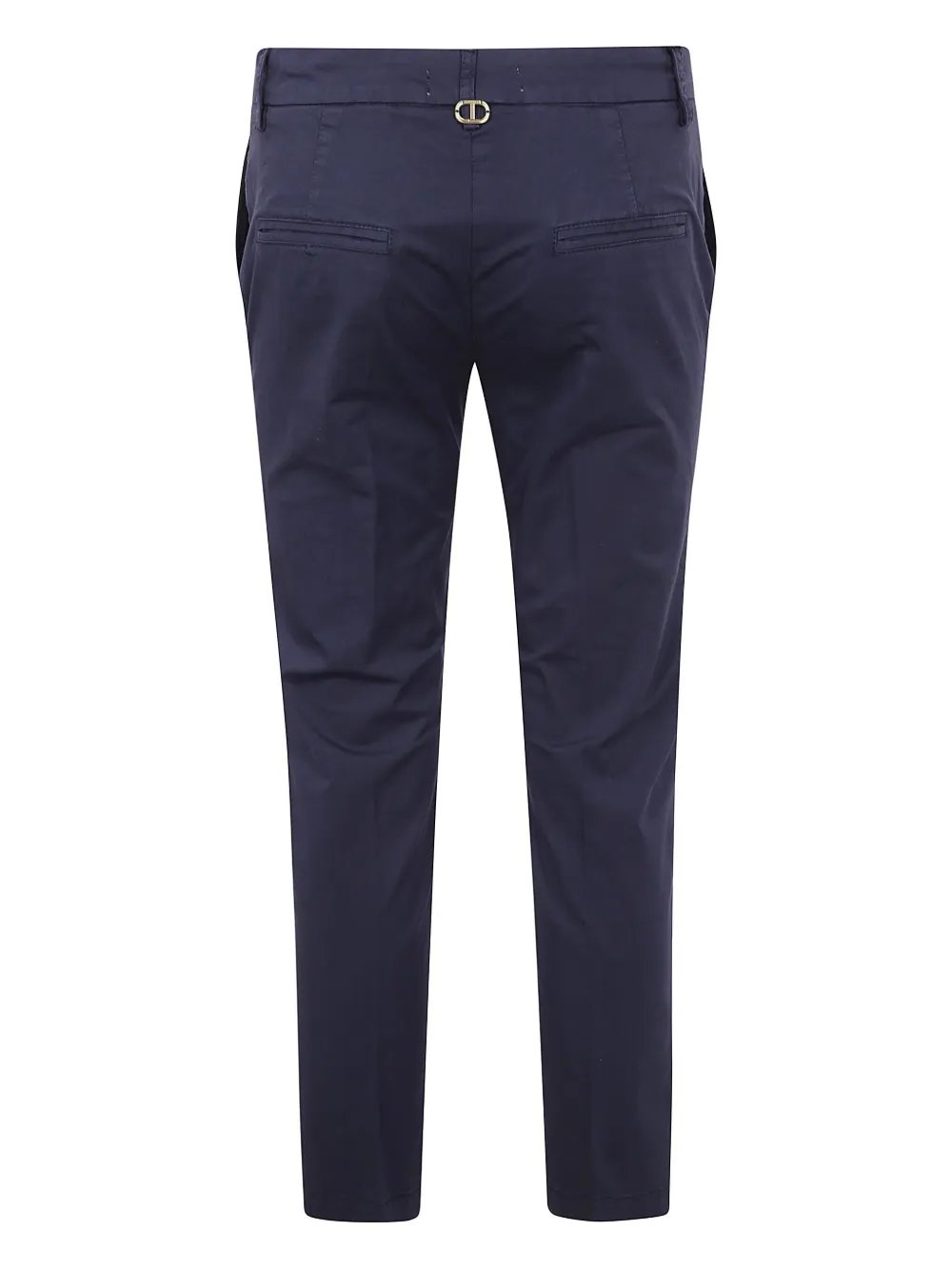 TWINSET logo-plaque trousers - Blauw