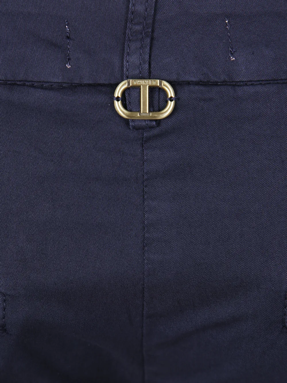 TWINSET Broek met logoplakkaat Blauw