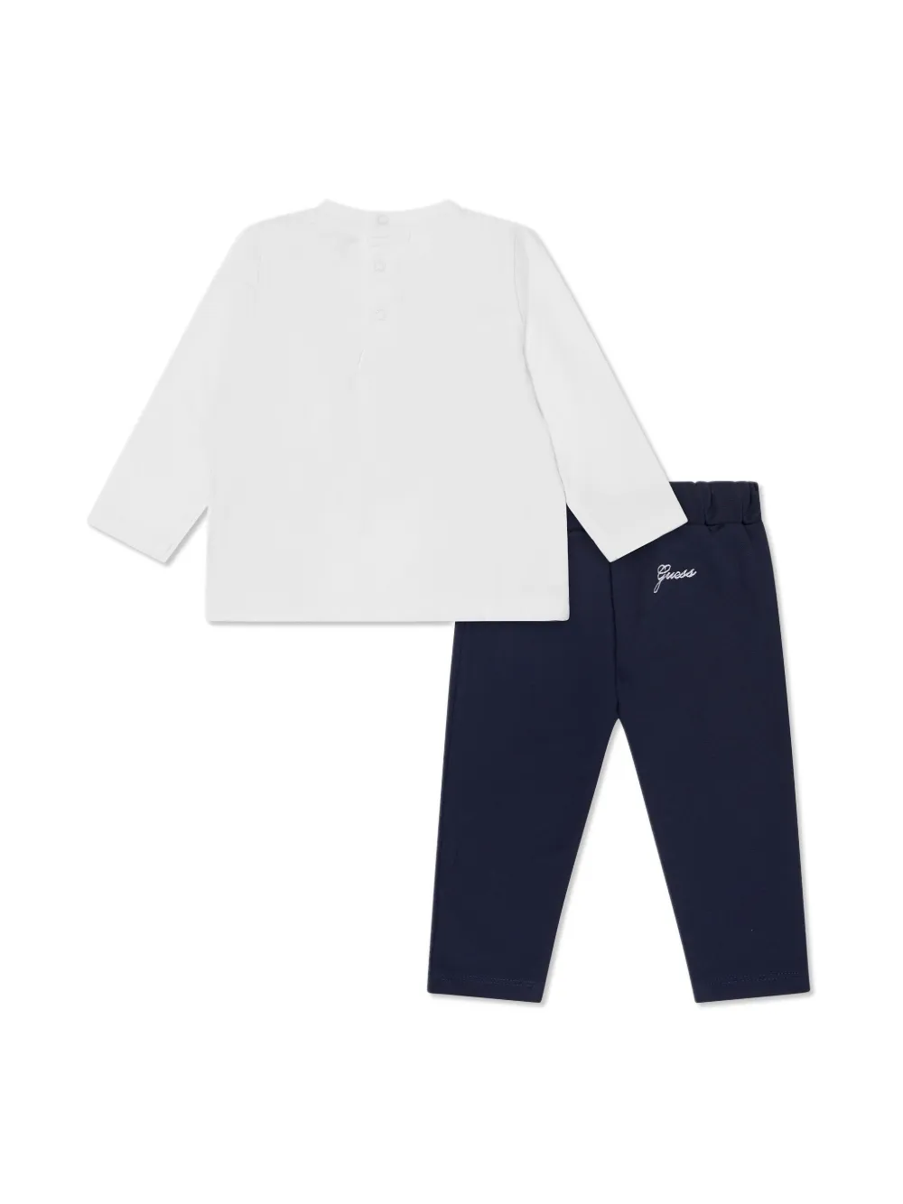 guess kids Broek met geborduurd logo - Wit