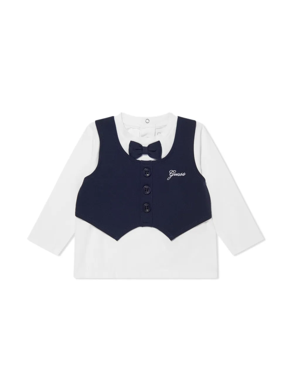guess kids Broek met geborduurd logo Wit