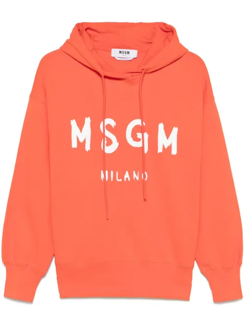 Hoodie à logo imprimé - MSGM - Modalova