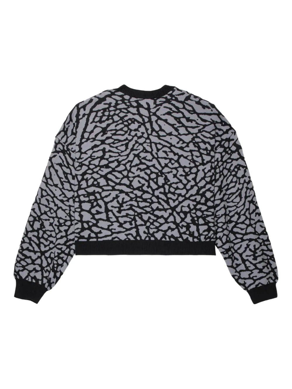 Jordan jacquard-knit Grey cardigan - Zwart