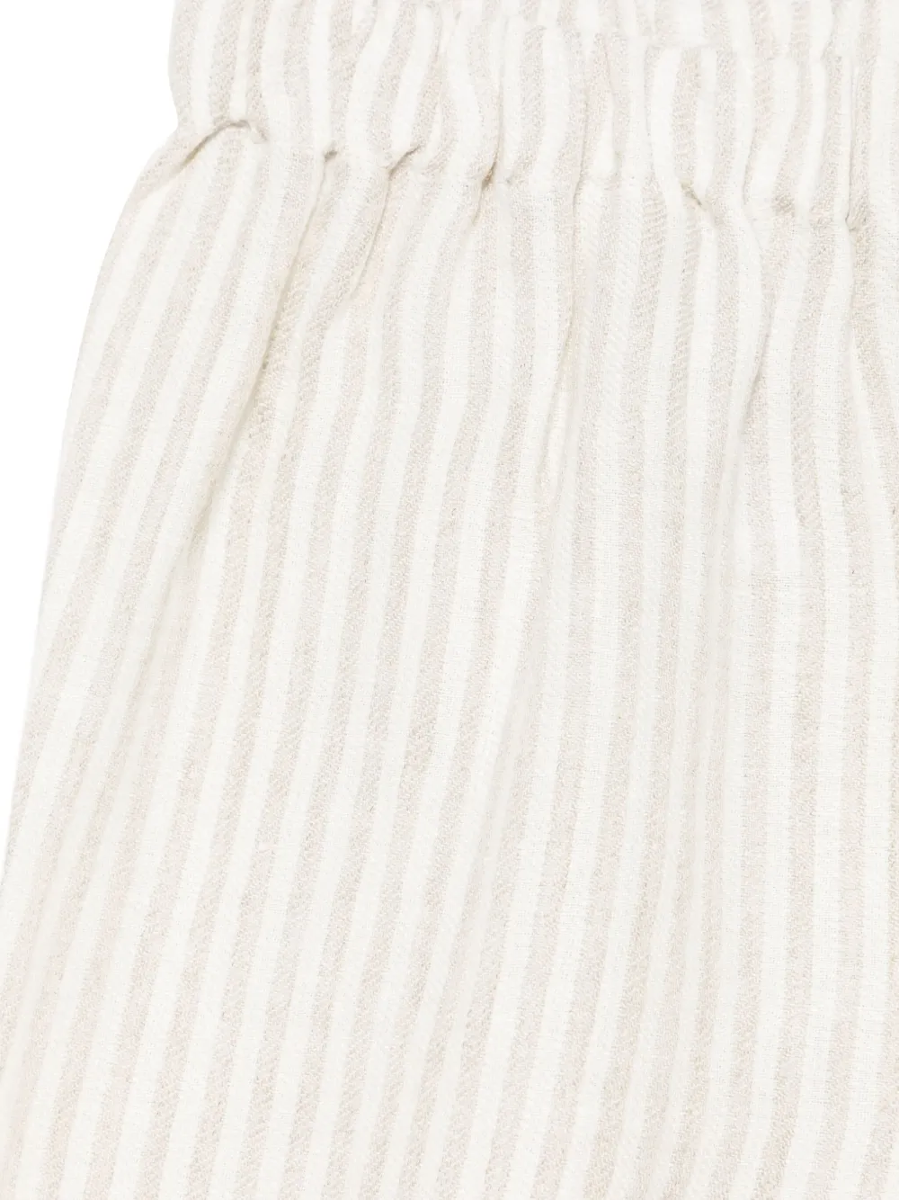 Shop Il Gufo Striped Trousers In Neutrals