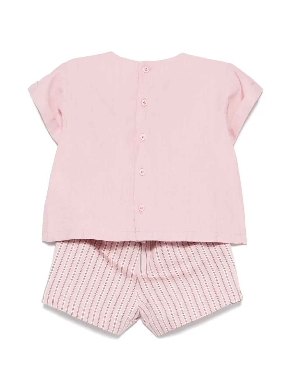 Il Gufo striped shorts set - Roze