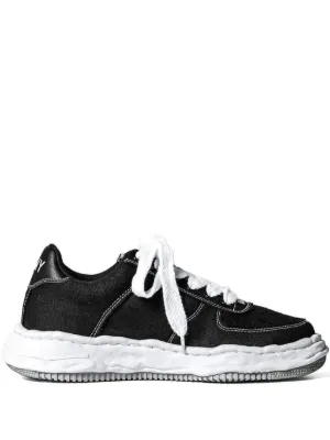 Maison MIHARA YASUHIRO Wayne two-tone Leather Sneakers | White