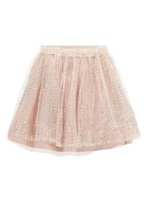 guess kids floral-embroidered tutu skirt