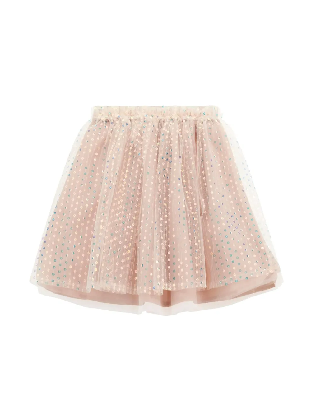 guess kids floral-embroidered tutu skirt - Roze