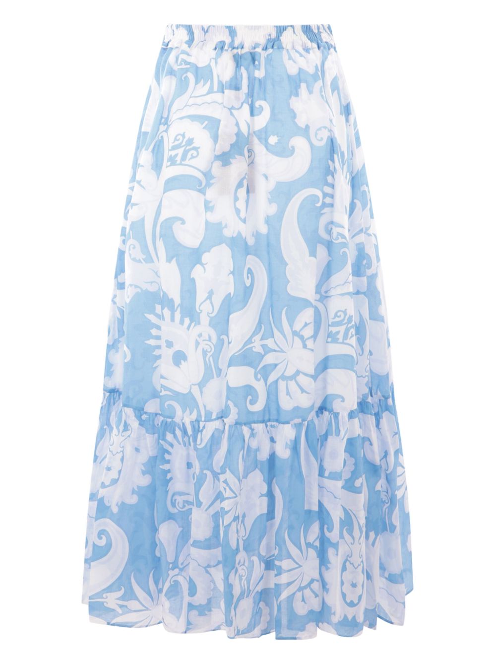 ETRO paisley-print maxi skirt - Blauw