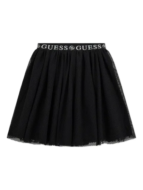 guess kids logo-waistband skirt
