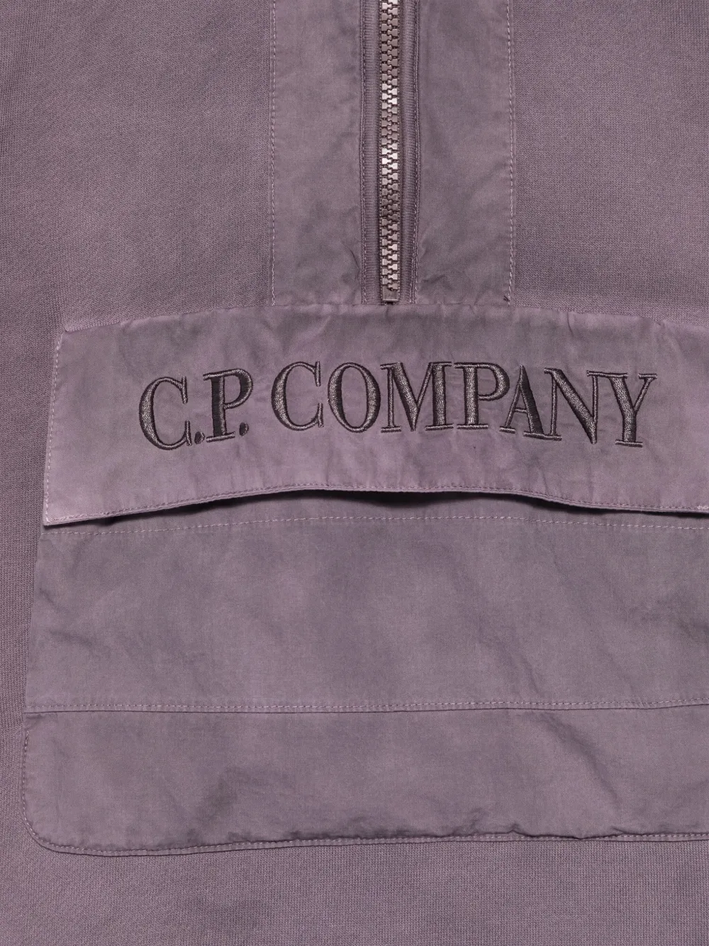 C.P. Company Kids Hoodie met geborduurd logo Paars