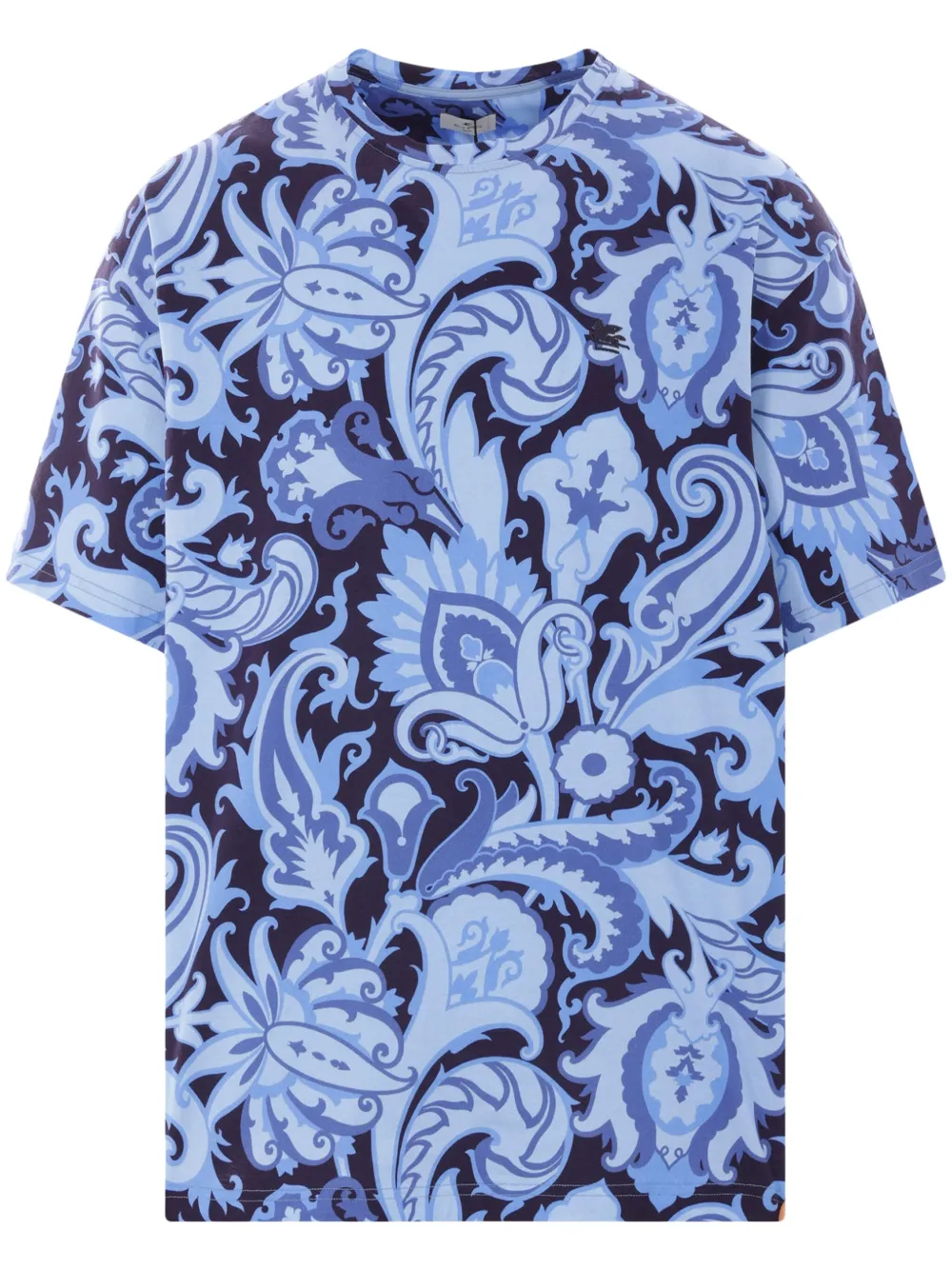 ETRO T-shirt met paisley-print Blauw