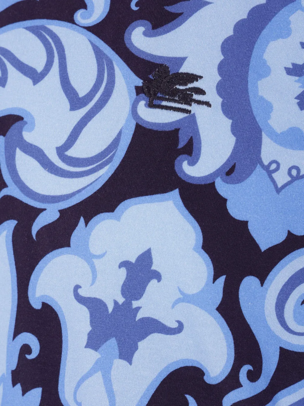 ETRO T-shirt met paisley-print Blauw