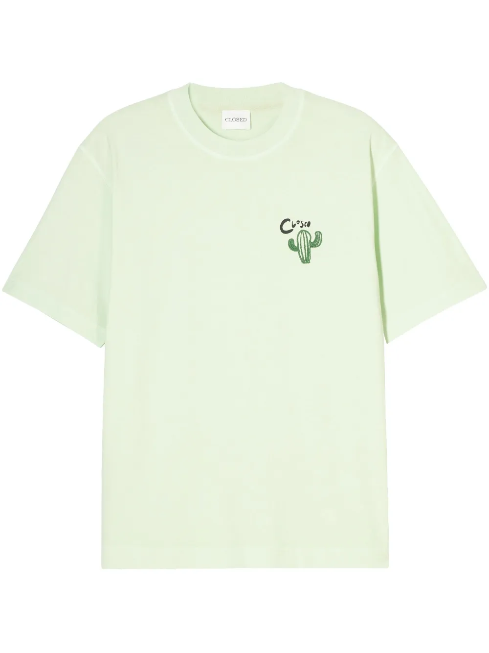 Closed T-shirt met borduurwerk Groen