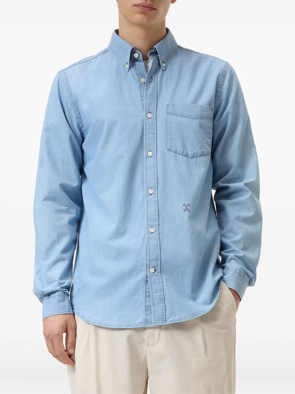 Closed Button-down overhemd Blauw