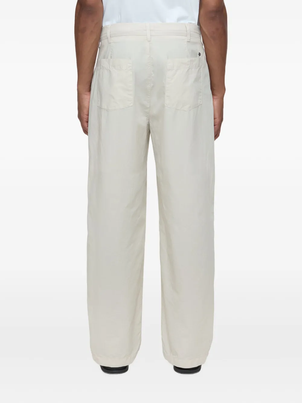 Closed Blomberg broek met wijde pijpen Beige