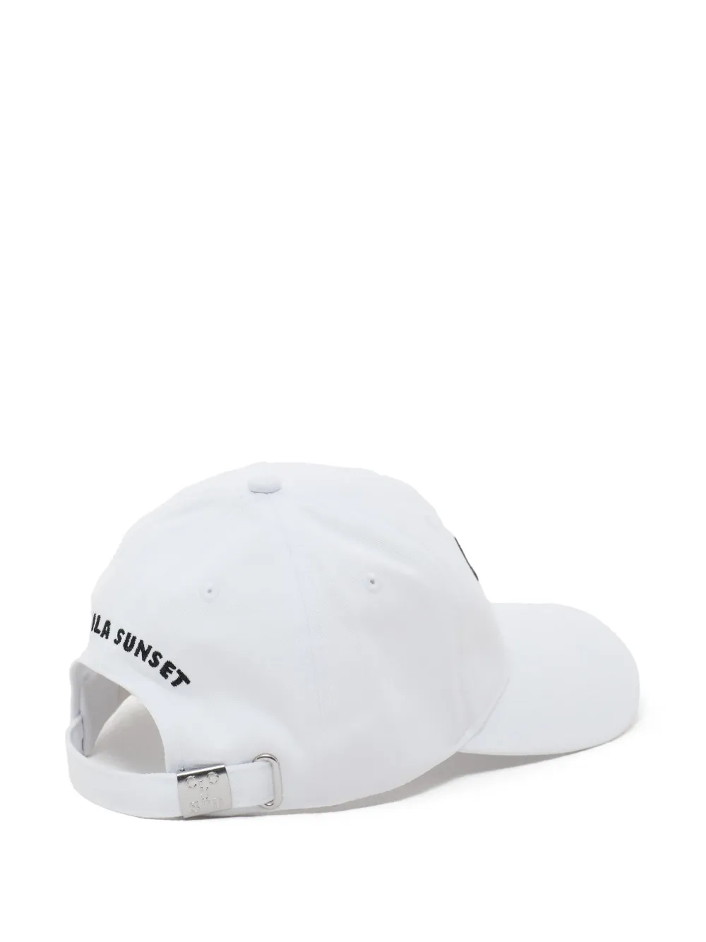 Closed logo-embroidered cap - Wit