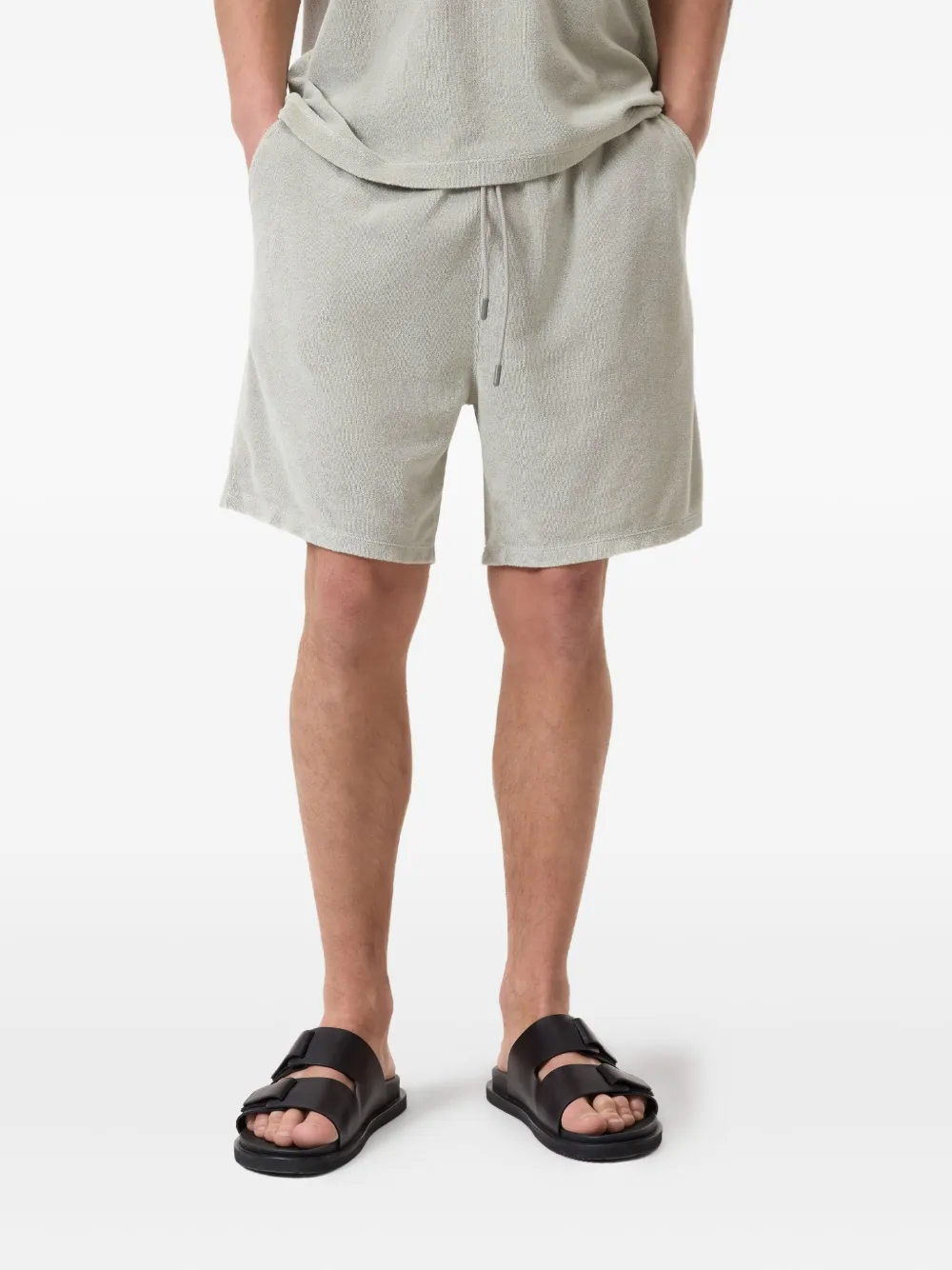 Closed terry shorts - Grijs