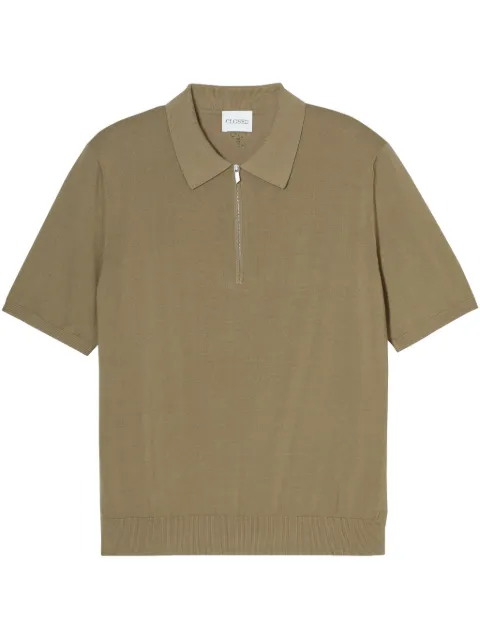Closed half-zip polo shirt 