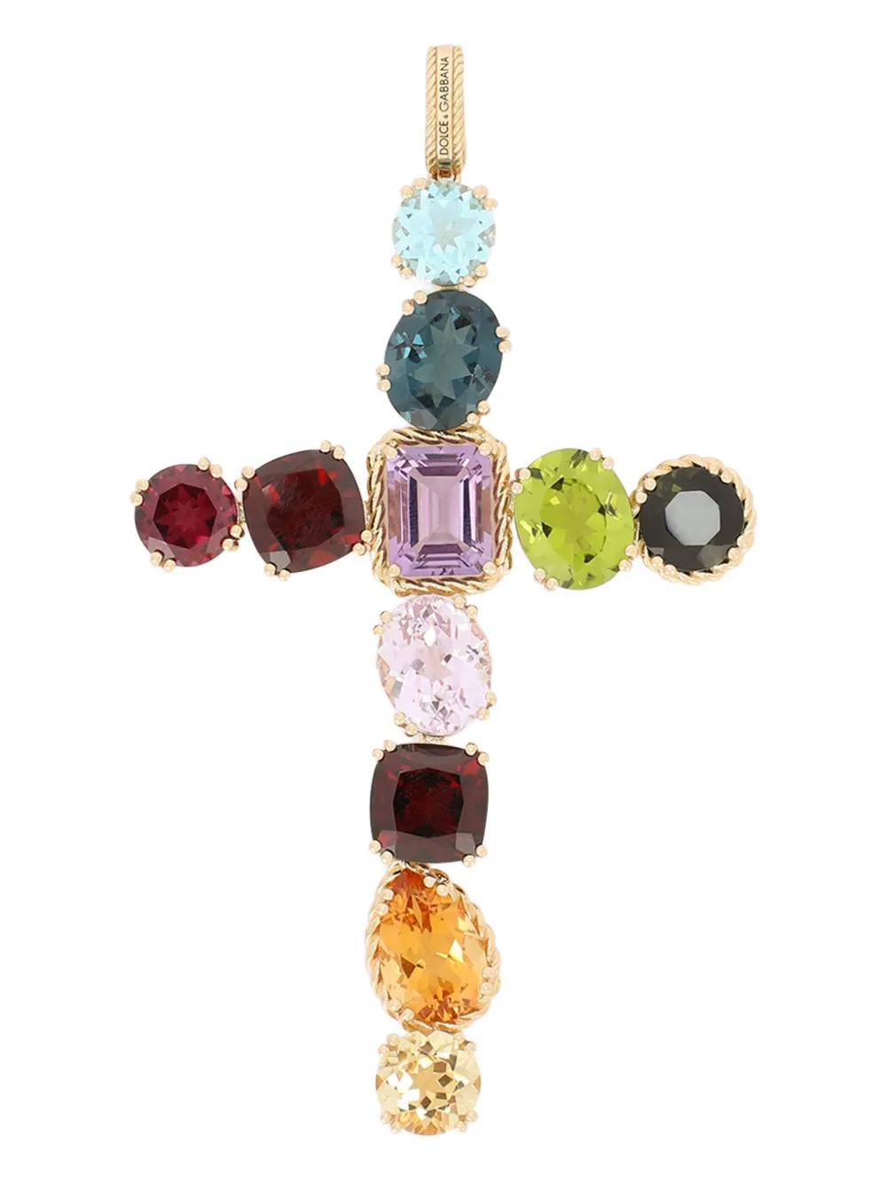 Dolce & Gabbana 18K yellow gold Rainbow multi-stone pendant - Oro