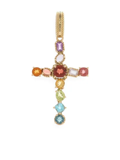 Dolce & Gabbana 18K yellow gold Rainbow multi-stone pendant 