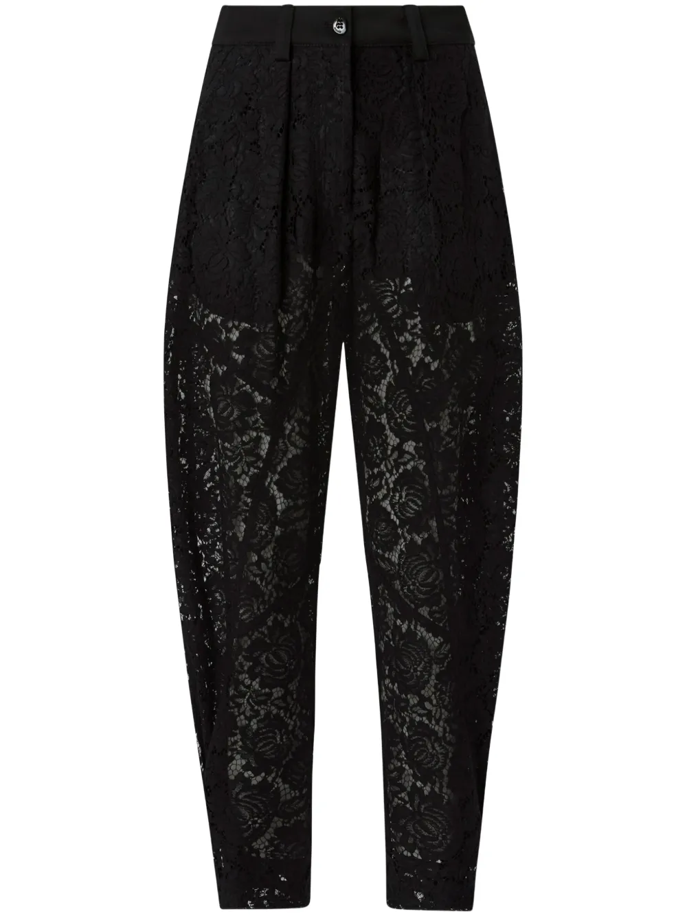 PINKO Broek met bloemenkant Zwart